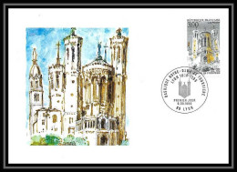 4844/ Carte Maximum (card) France N°3022 Basilique Notre-Dame De Fourvière. Lyon édition Cef Fdc 1996 Church - 1990-1999