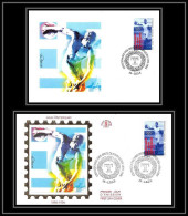 4836 Carte Maximum Card France Lot De 2 Documents 3016 Centenaire Des Jeux Olympiques Olympic Games édition Cef Fdc 1996 - 1990-1999