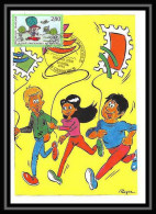 4773/ Carte Maximum (card) France N°2877 Philexjeunes 94. La Chasse Aux Timbres édition Cef Fdc 1994 Enfants Child - 1990-1999