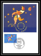 4688/ Carte Maximum (card) France N°2776 Mise En Vigueur Du Marché Unique Européen édition Cef Fdc 1992 Europe Europa - 1990-1999