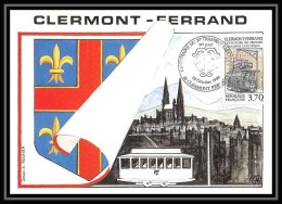 4486/ Carte Maximum (card) France N°2608 1 Er Tramway électrique à Clermont-Ferrand Train édition Cef Fdc 1989 - 1980-1989