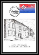 4426/ Carte Postale France N°2560 Bicentenaire Révolution Folon édition Cos 1989 Relais Poste Clermont En Argonne - Cachets Commémoratifs