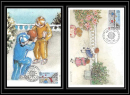 4460/ Carte Maximum (card) France N°2584/2585 Europa 1989 Jeux D'enfants édition Cef Fdc 1989 - 1980-1989