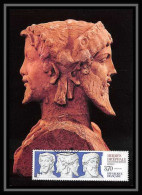 4394/ Carte Maximum (card) France N°2548 Hermès Dicéphale (Haut Empire Romain) Fréjus édition Cnrs Fdc 1988 - 1980-1989