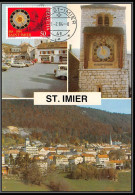 Suisse (Swiss) Carte Maximum (card) 1645 - N° 1197 ST IMIER TOUR ST MARTIN Linda Color édition 1984 - Maximumkaarten