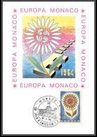 Monaco - Carte Maximum (card) 3596 Europa 1964 N°653 Fdc édition Prioris - Maximumkaarten