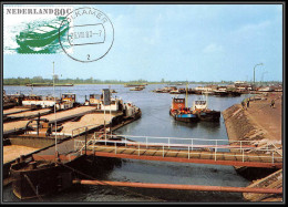 Pays-Bas (Netherlands) - Carte Maximum (card) 1833 - N° 1137 Bateau (bateaux Ship Ships) Lobith Tolkamer 1980 - Maximum Cards