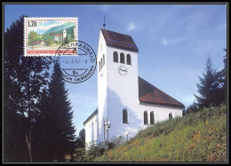 Liechtenstein - Carte Maximum (card) 2291 N° 1091 Schaanwald 1997 Church église - Maximum Cards