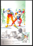 Liechtenstein - Carte Maximum (card) 2109 - Jeux Olympiques (olympic Games) Albertville 1992 Ski Hockey - Winter 1992: Albertville