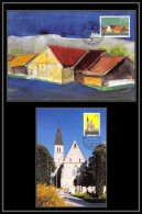 Liechtenstein - Carte Maximum (card) 2094 - N° 1255/1256 EDIFICES Alte Bauten St Fridolin Spidach 2003 - Maximum Cards