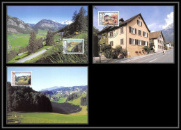 Liechtenstein - Carte Maximum (card) 2081 - N° 1227/1229 Villages 2002 Maler Schaan Steg Schellenberg - Maximum Cards
