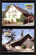 Liechtenstein - Carte Maximum (card) 2087 - N° 1234/1235 EDIFICES ANCIENS Maison Houses Alte Bauten 2002 - Cartes-Maximum (CM)