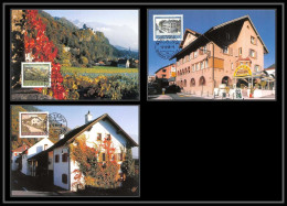 Liechtenstein - Carte Maximum (card) 2051 - N° 1153/1155 Maler Vaduz Lot 3 Cartes 1999 - Maximumkarten (MC)