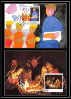 Liechtenstein - Carte Maximum (card) 2058 - N° 1165/1166 Tableau (Painting) CHRISTIANISME Religion 2000 Gehr Stomer - Maximum Cards