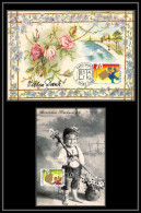 Liechtenstein - Carte Maximum (card) 2066 - N° 1198/1199 2001 Enfant Child Fleur Flowers Flower Fleurs - Maximumkarten (MC)
