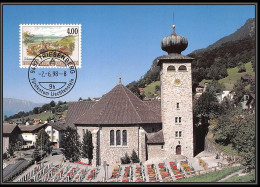 Liechtenstein - Carte Maximum (card) 2025 - N° 1119 TRIESNBRG Dorfansichten 1998 - Cartes-Maximum (CM)