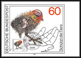 Allemagne (germany) - Carte Maximum (card) 2195 Oiseaux (bird Birds Oiseau) Schutzt Tiere 1981 - Andere & Zonder Classificatie