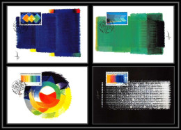 Liechtenstein - Carte Maximum (card) 2023 - N° 1108/11 Tableau (tableaux Painting) MACK 1998 4 Cartes - Moderne