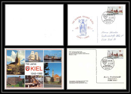Allemagne (germany) - Carte Commemorative (card) 2140 750 Jahre Stadt Kiel 1992 Bateau Bateaux Ship Lot 2 Cartes  - Ships
