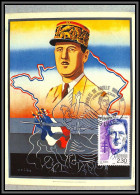5844 Carte Maximum (card) France N°2634 Général De Gaulle 1990 Guerre 1939/1945 De Gaulle WW2 édition LYNA Paris - 1990-1999