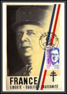 5836 Carte Maximum (card) France N°2634 Général De Gaulle 1990 Guerre 1939/1945 De Gaulle WW2 édition LYNA Paris - 1990-1999