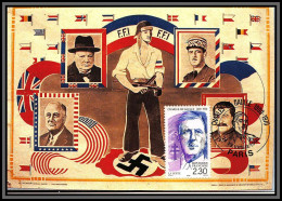 5838 Carte Maximum (card) France N°2634 Général De Gaulle 1990 Guerre 1939/1945 De Gaulle WW2 édition LYNA Paris - 1990-1999
