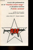 Textes Des Prisonniers De La Fraction Armée Rouge Et Derières Lettres D'Ulrike Meinhof - Collection Cahiers Libres N°337 - Recht