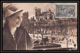 5833/ Carte Maximum France N°448 Languedocienne Cathedrale Beziers 1953  - 1950-1959