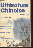 Littérature Chinoise Trimestre 4, 1982 - A Propos Des Chroniques Du Pavillon De Yuewei Par Shao Haiqing - Chroniques Du - Other Magazines