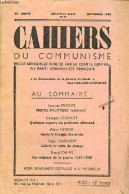 Cahiers Du Communisme N°9 Nouvelle Série 23e Année Septembre 1946 - Notre Politique - Quelques Aspects Du Problème Allem - Autre Magazines