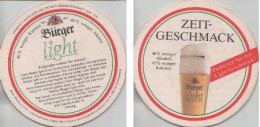 5000720 Bierdeckel Rund - Bürger Light - Zeitgeschmack - Beer Mats