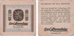 5001336 Bierdeckel Quadr. Nadelloch - Löwenbräu - Premium Probieren - Beer Mats