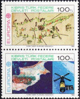 Chypre Turque - Cyprus - Zypern 1983 Y&T N°(1) à (2) - Michel N°127 à 128 *** - EUROPA - Se Tenant - Neufs