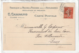 CPA :  14 X 9 - FABRIQUE DE ROUES & FRAISES POUR L'HORLOGERIE.  C. CARPANO.  - CLUSES - Cluses