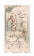 Le Trésor De Marie, Vierge à L'Enfant, Citation P. Faber, Indulgence, éd. Bouasse-Lebel N° 2523 - Andachtsbilder