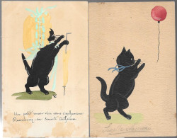 2 CPA-1910-HUMO-CHAT NOIR-Edit ??TBE - Chats