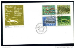 Canada  :  Prehistoric Animals,  Paleontology,  Fossils, FDC - Vor- U. Frühgeschichte