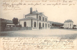 78 Yvelines Alors Seine Et Oise La Gare Du Chemin De Fer à Maule + Convoyeur Mantes à Plaisir-Grignon Carte 1905 - Maule