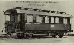 Reproduction - Voiture 2089 - Fûr Die Reichseisenbahn In Elsass-Lothringeb, Gebaut In 1911 - Trace De Collage Au Verso - Eisenbahnen