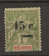 1901 MH Réunion Yvert 55 - Oblitérés