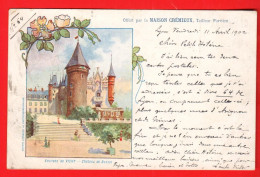 VBC-10  Vichy Château De Busset. Offert Par La Maison Crémieux.  Dos Simple, Cachet Lyon Et Genève 1902 - Vichy