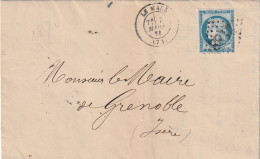 Lettre De Le Mans à Grenoble LAC - 1849-1876: Periodo Clásico