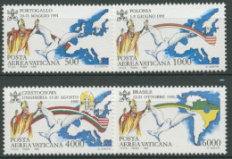 Vatikan 1992 Die Weltreisen Von Papst Johannes Paul II. 1071/74 Postfrisch - Neufs
