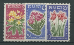 Kambodscha 1961 Pflanzen Blumen 118/20 Postfrisch - Cambodge