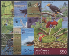 Salomoninseln 2001 Vögel 1033/44 Postfrisch - Salomon (Iles 1978-...)