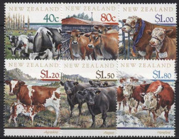 Neuseeland 1997 Chines. Neujahr Jahr Des Ochsen Rinderrassen 1571/76 Postfrisch - Nuovi