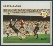 Belize 1982 Fußball-WM In Spanien Block 56 Postfrisch (C22517) - Belize (1973-...)