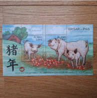 Aland 2018 Sheet Pigs/Schweine (Michel Block 19) MNH - Aland