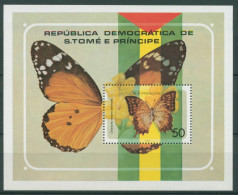 Sao Tomé Und Príncipe 1979 Schmetterlinge Block 32 Postfrisch (C24447) - São Tomé Und Príncipe