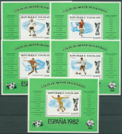 Togo 1981 Fußball-WM In Spanien 1982 Stadien Block 177/81 Postfrisch (C28683) - Togo (1960-...)